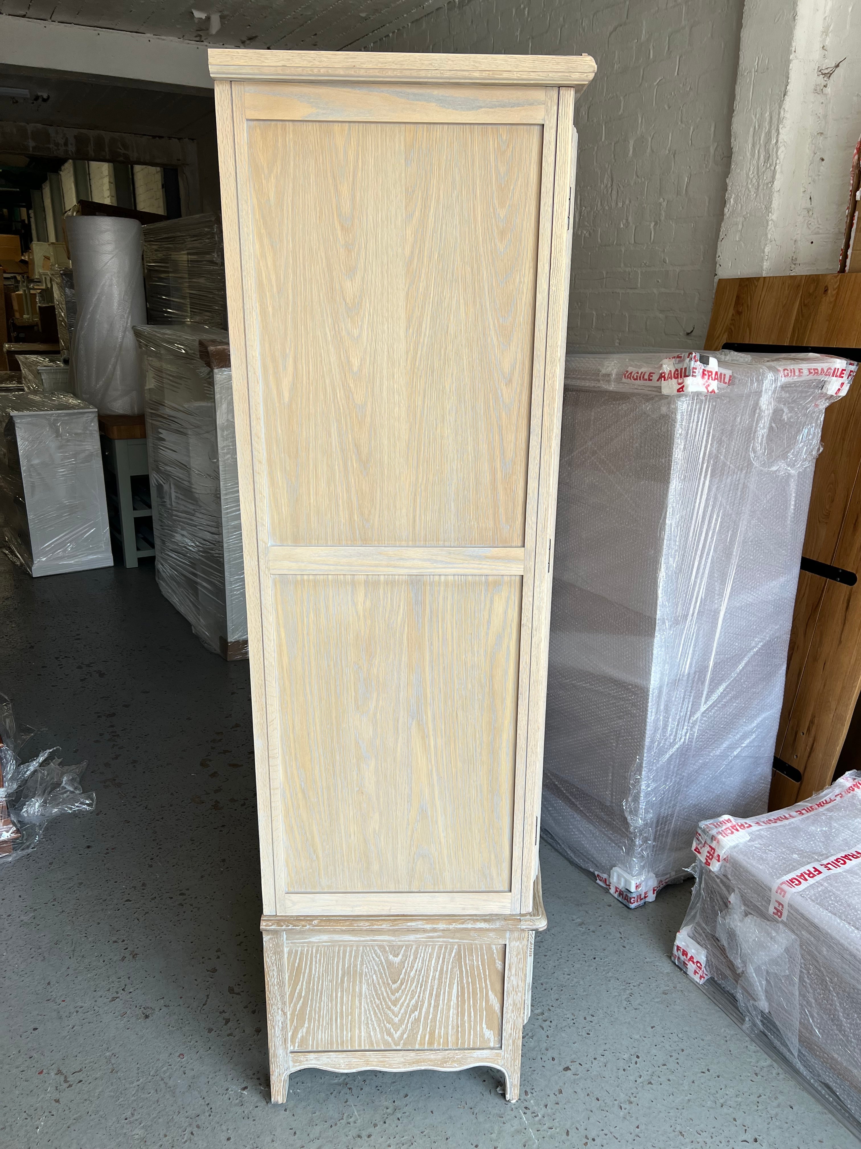CAMILLE LIMEWASH OAK Double Wardrobe Quality Furniture Clearance Ltd