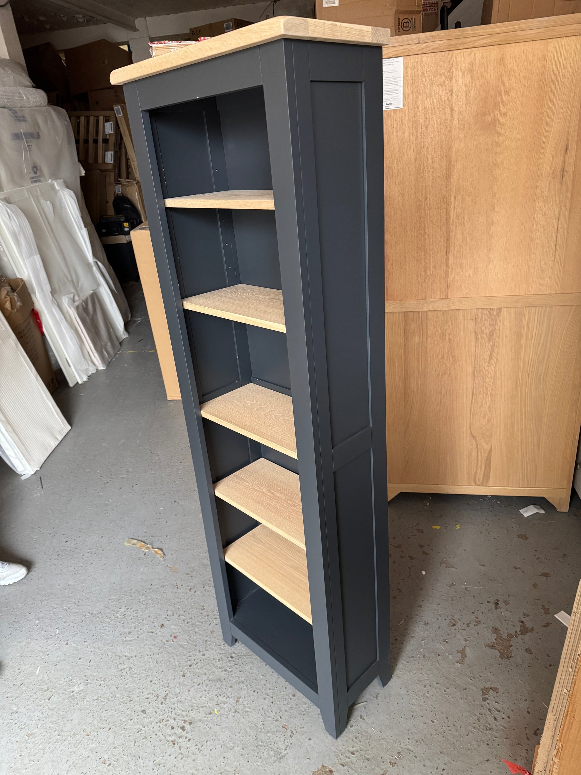 CHESTER CHARCOAL
Tall and Slim Bookcase Quality Furniture Clearance Ltd