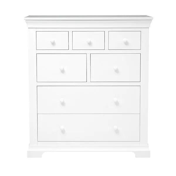 CHANTILLY WARM WHITE 7 Drawer Chest Quality Furniture Clearance Ltd