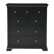 Load image into Gallery viewer, CHANTILLY DUSKY BLACK 7 Drawer Chest Quality Furniture Clearance Ltd
