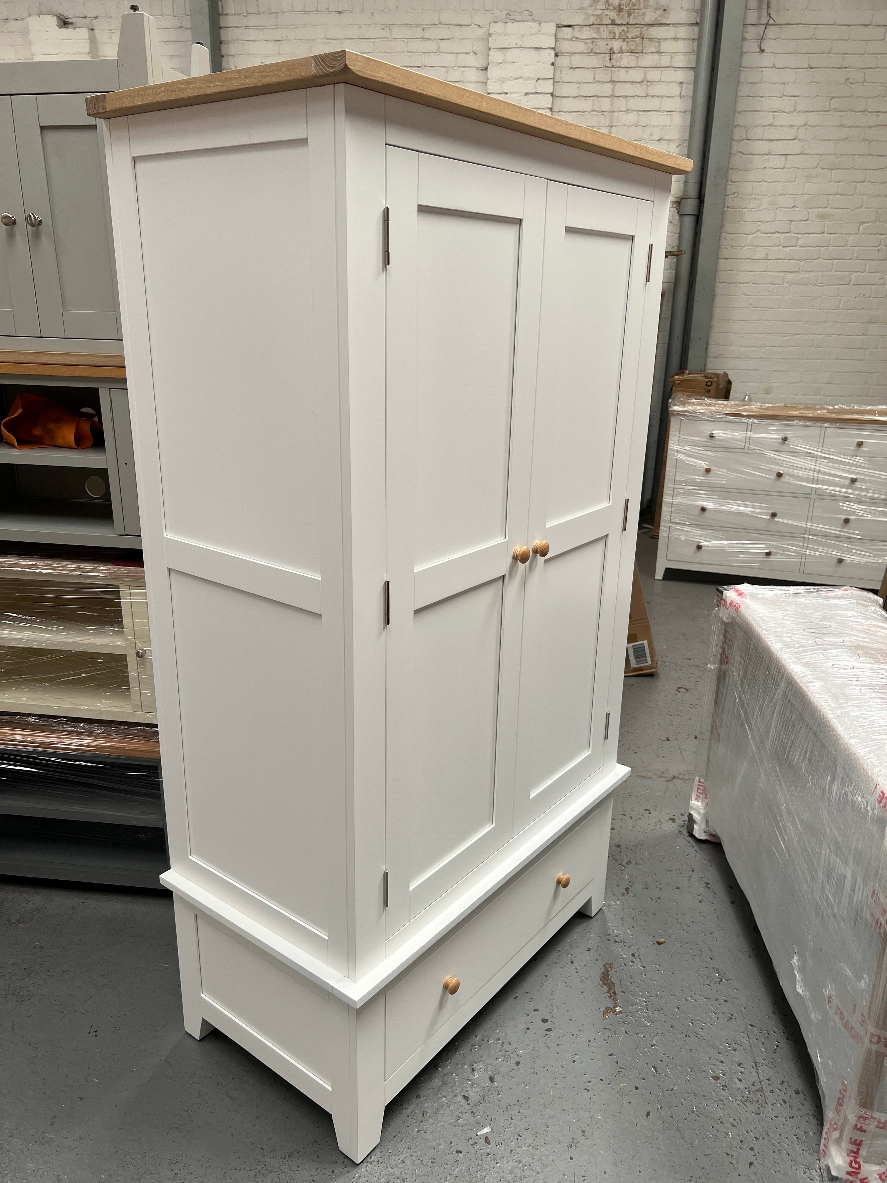 Chester Pure White Double Wardrobe furniture delivered