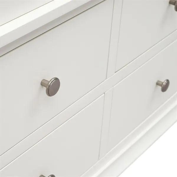 Chantilly Warm White Grand Triple Wardrobe. furniture delivered