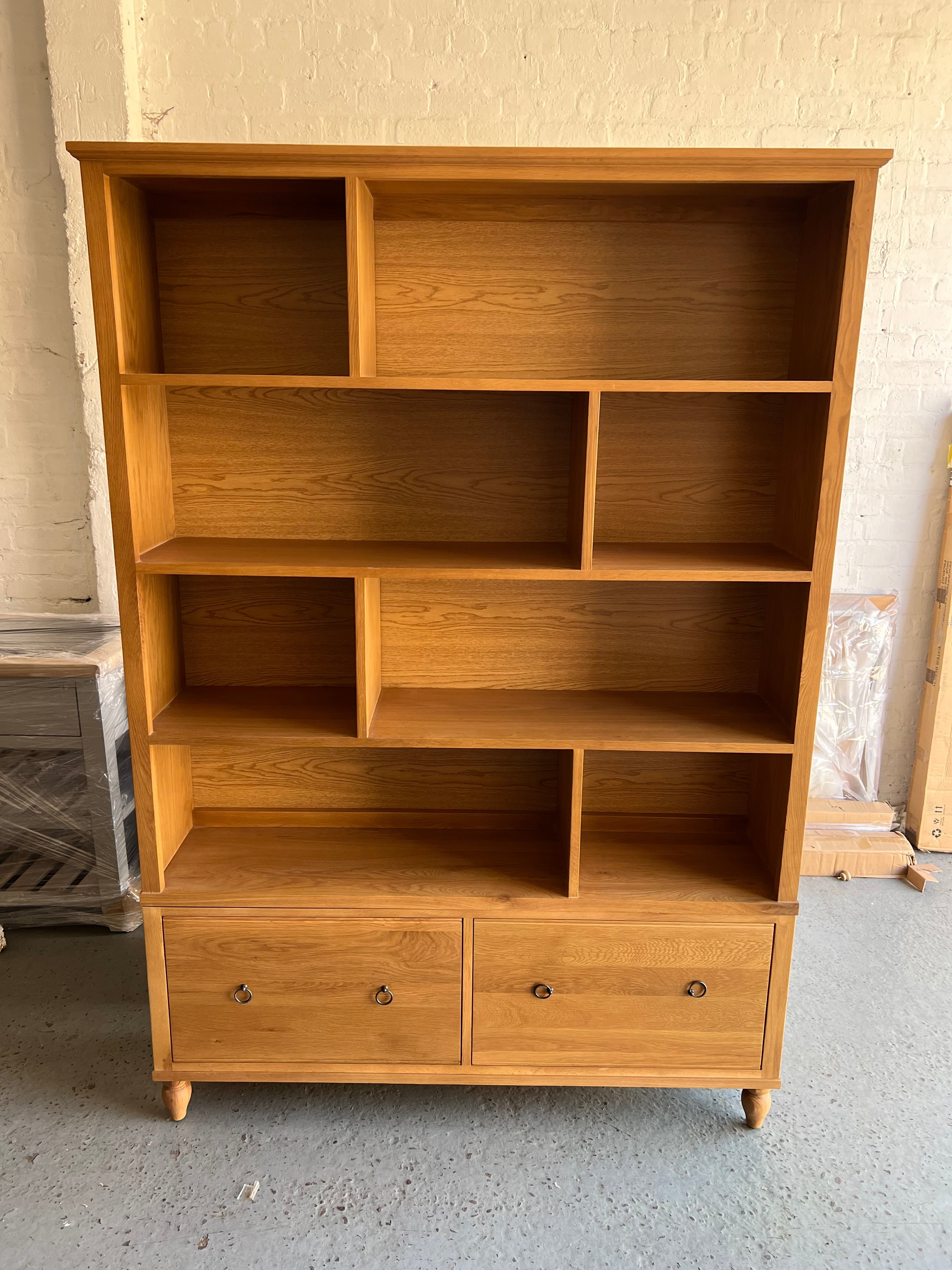ELKSTONE MELLOW OAK
Large Bookcase with Drawers Quality Furniture Clearance Ltd