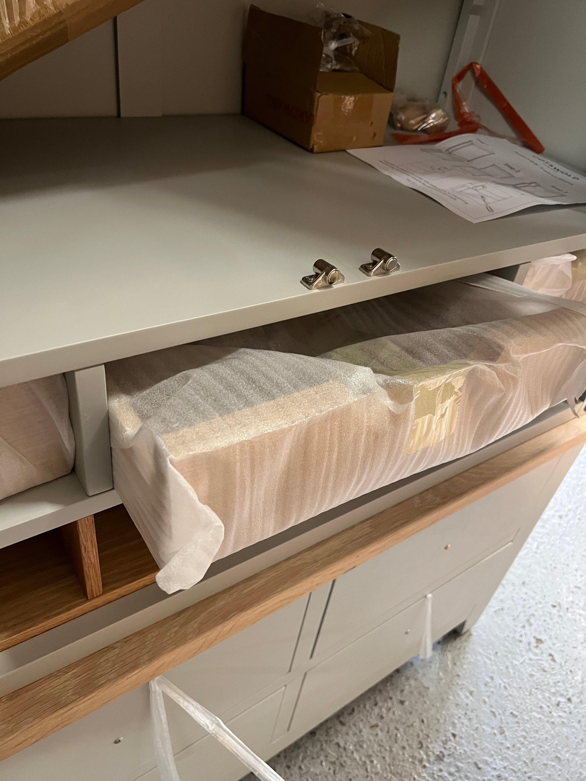 Chester Dove Grey Double Larder furniture delivered