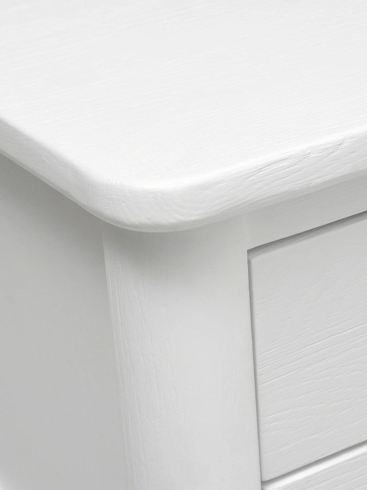 BERKELEY WHITE OAK 2 Drawer Bedside Table Quality Furniture Clearance Ltd