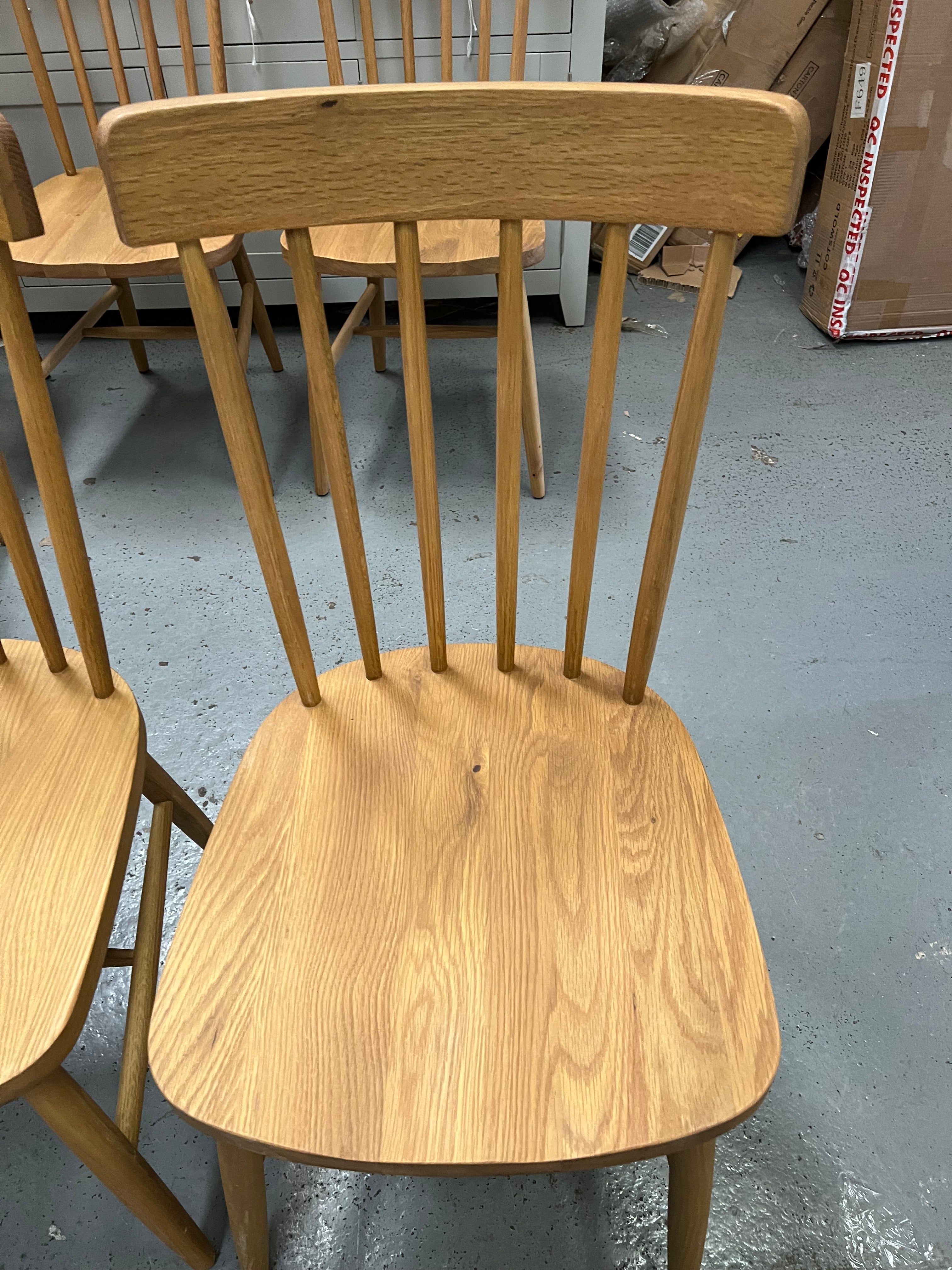 Set of 2 ELKSTONE MELLOW OAK
Spindleback Dining Chairs Quality Furniture Clearance Ltd