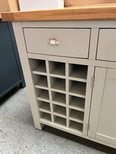 Load image into Gallery viewer, Hampshire ‘Country Life’ kitchen Island With Wine Rack - Pale Green Quality Furniture Clearance Ltd
