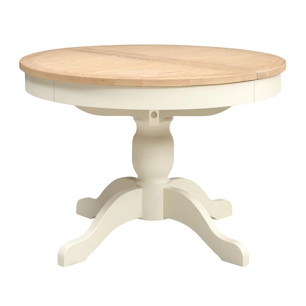 CHESTER CLASSIC CREAM
4-6 Seater Round Extending Dining Table Quality Furniture Clearance Ltd