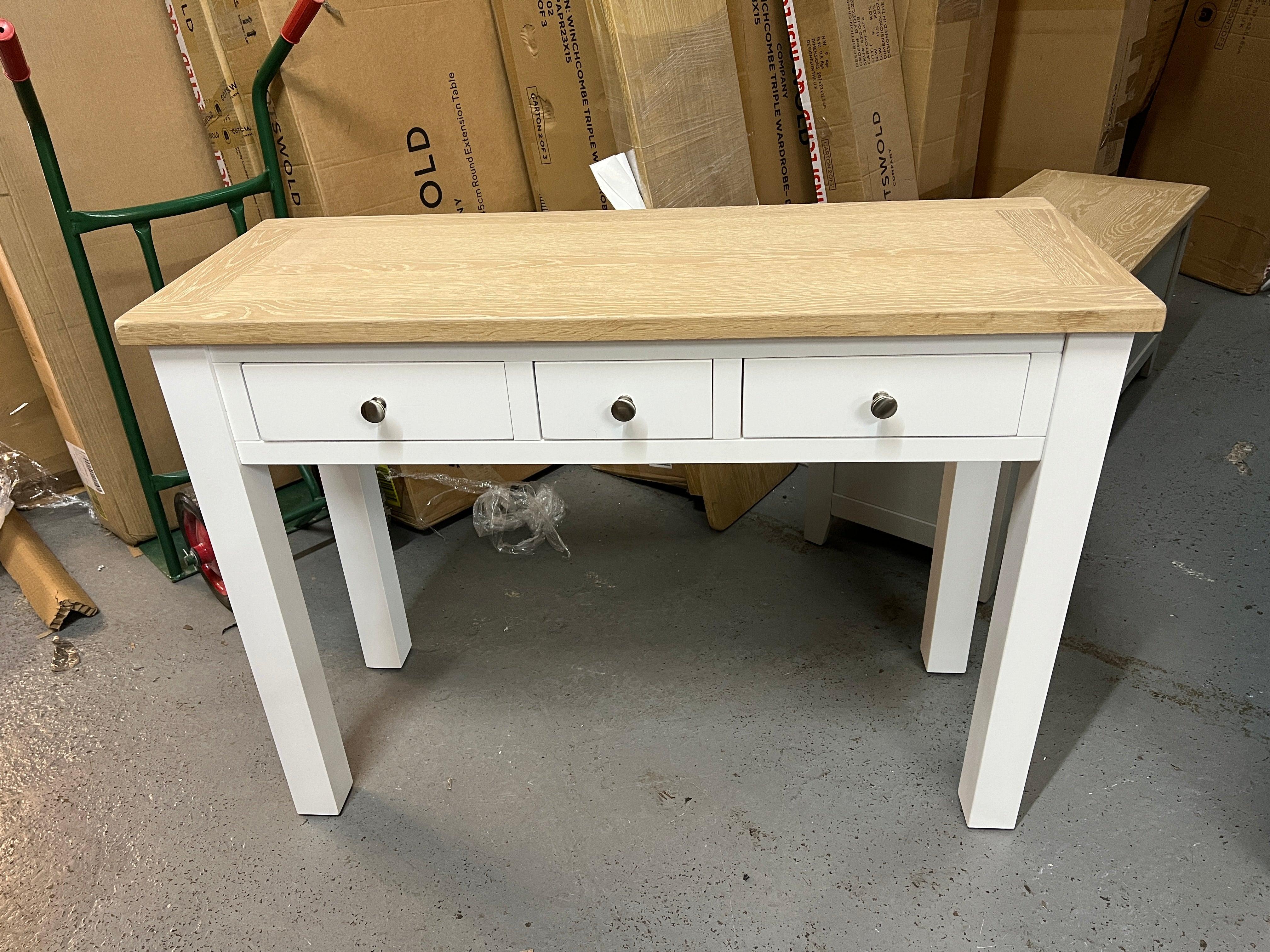 Chester Pure White Console Table/Desk furniture delivered