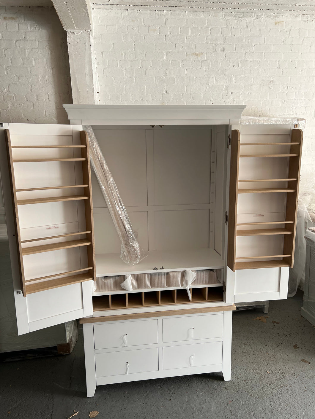 CHESTER PURE WHITE Double Larder Quality Furniture Clearance Ltd