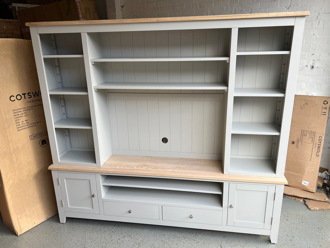 Chester Dove Grey TV and Media Storage Unit. furniture delivered