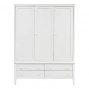 BERKELEY WHITE OAK Triple Wardrobe Quality Furniture Clearance Ltd