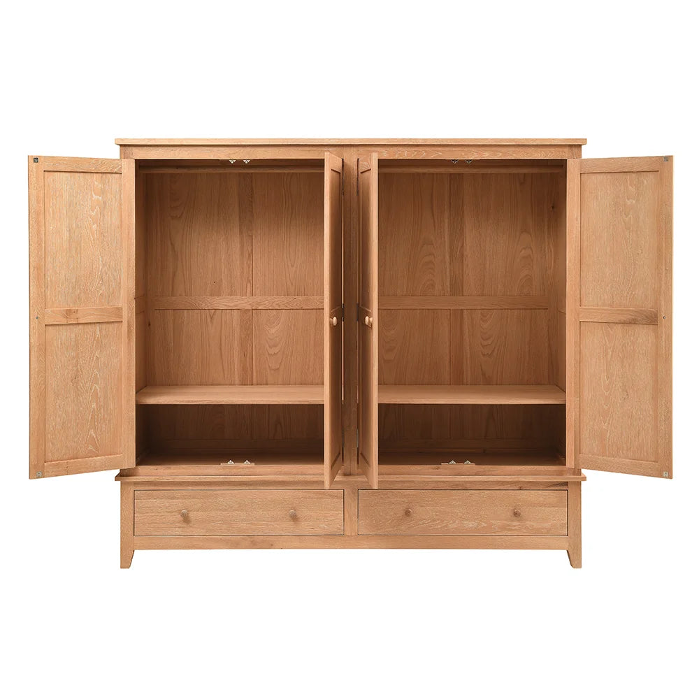 INGLESHAM WHITEWASH OAK
Quad Wardrobe Quality Furniture Clearance Ltd