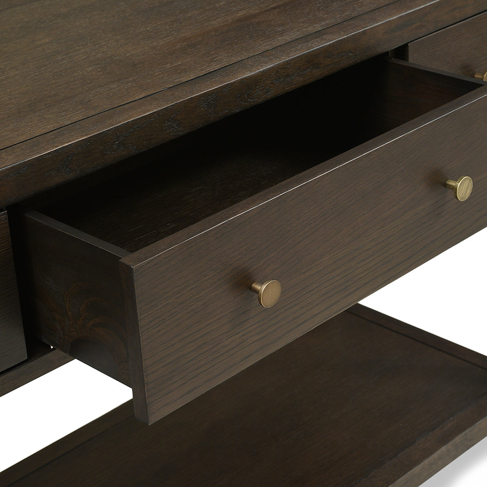 BLOCKLEY BROWN OAK Hallway/Console table Quality Furniture Clearance Ltd