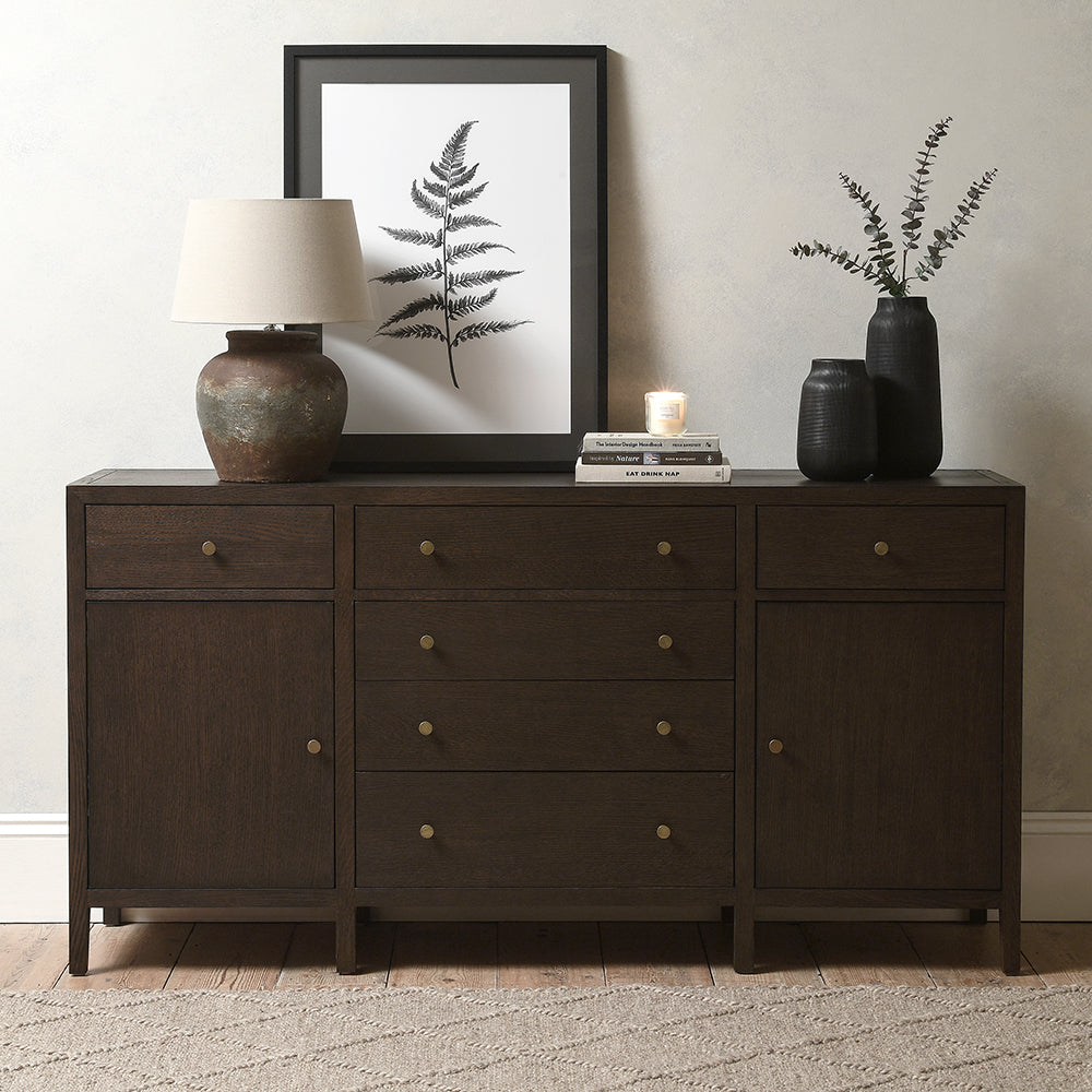 BLOCKLEY BROWN OAK Sideboard Quality Furniture Clearance Ltd
