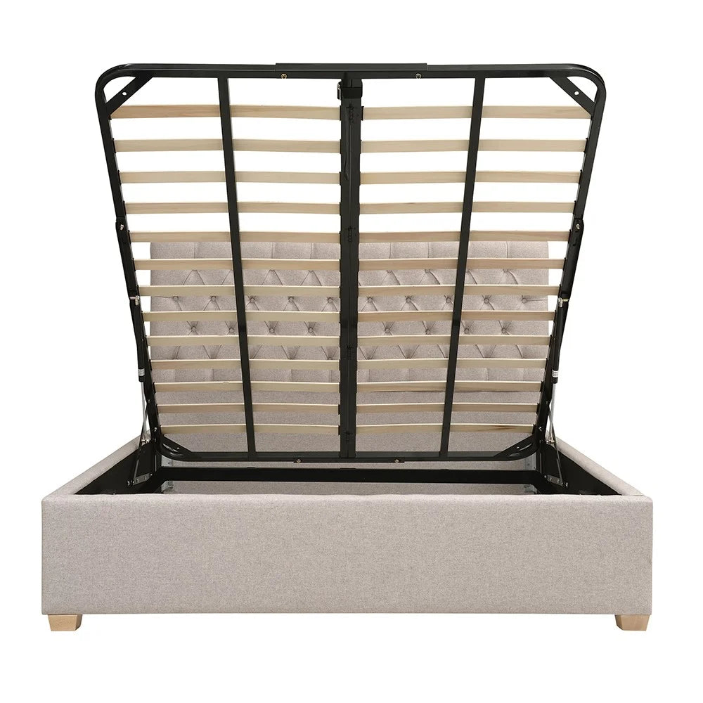 EVESHAM
Natural Tweed King Size Ottoman Bed Quality Furniture Clearance Ltd