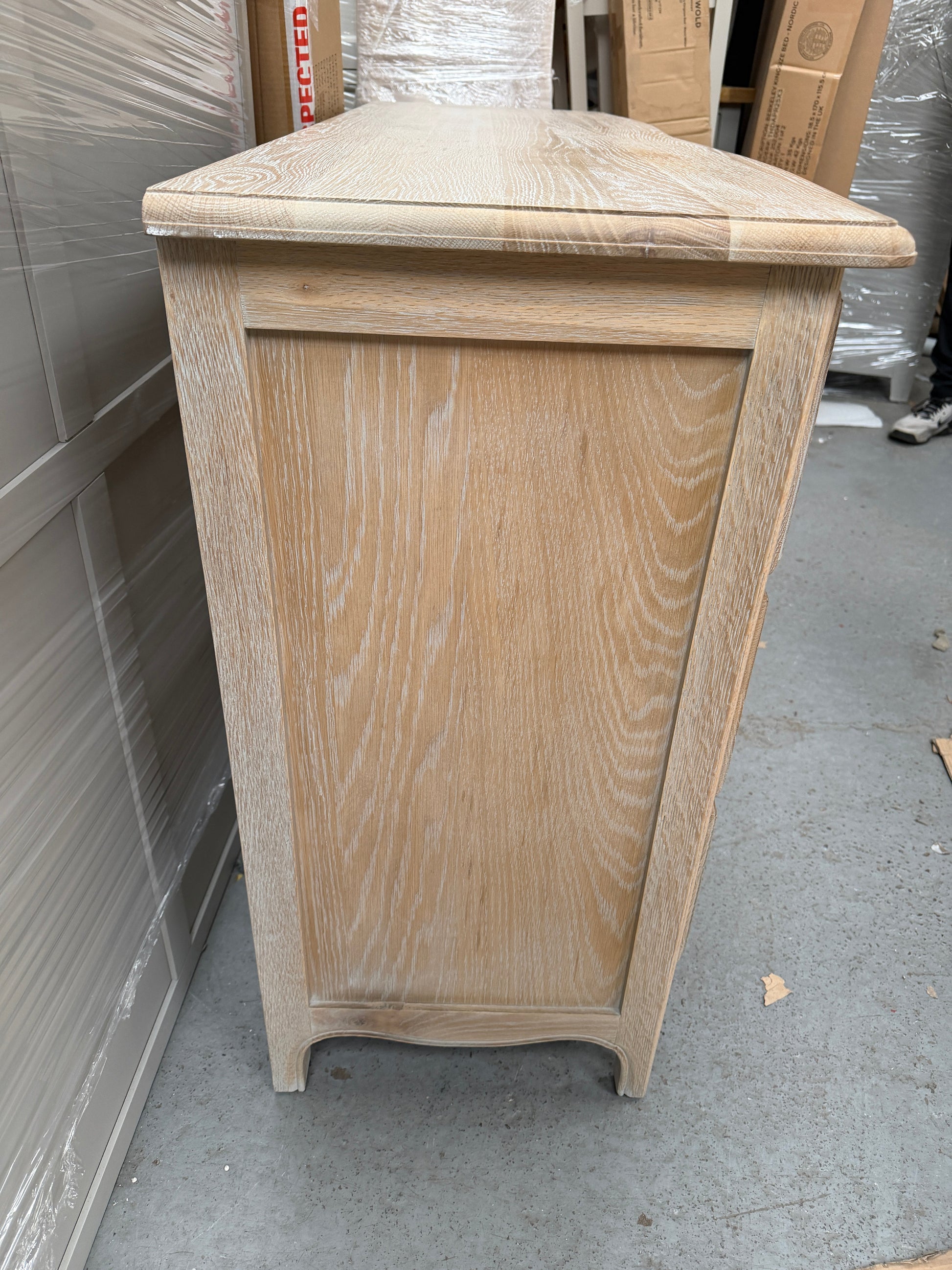Camille Limewash Oak 6 Drawer Chest Quality Furniture Clearance Ltd