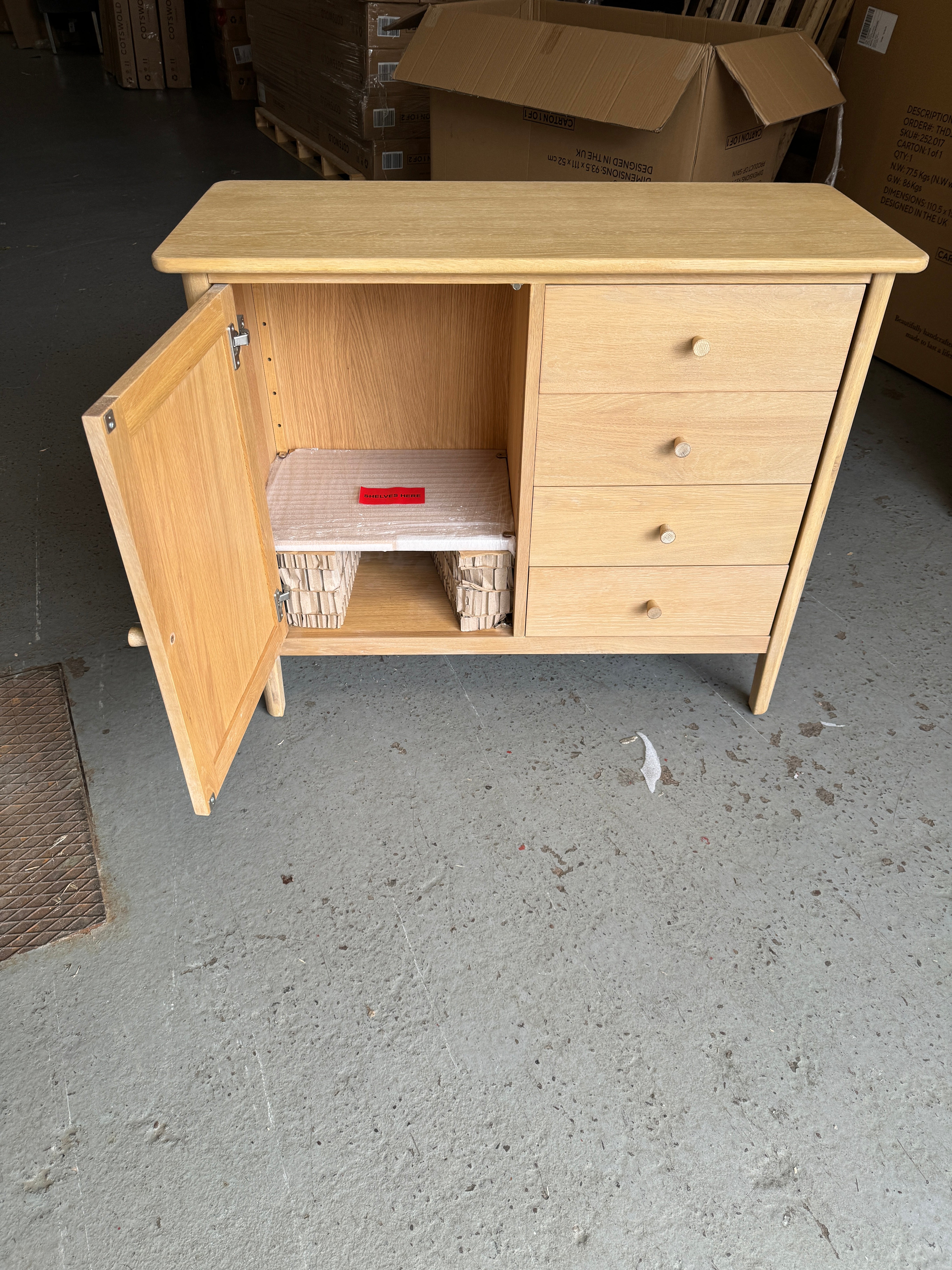 BERKELEY NORDIC OAK Small Sideboard Quality Furniture Clearance Ltd