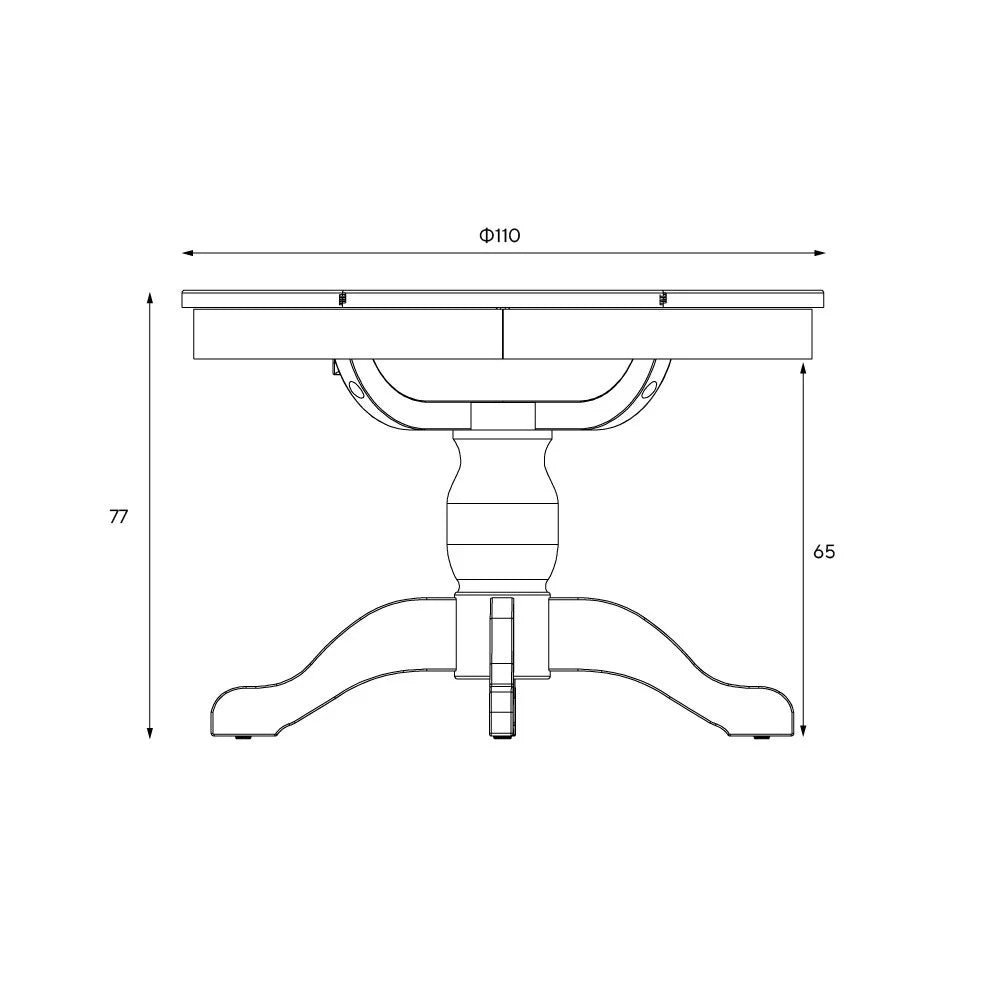 CHESTER CLASSIC CREAM
4-6 Seater Round Extending Dining Table Quality Furniture Clearance Ltd