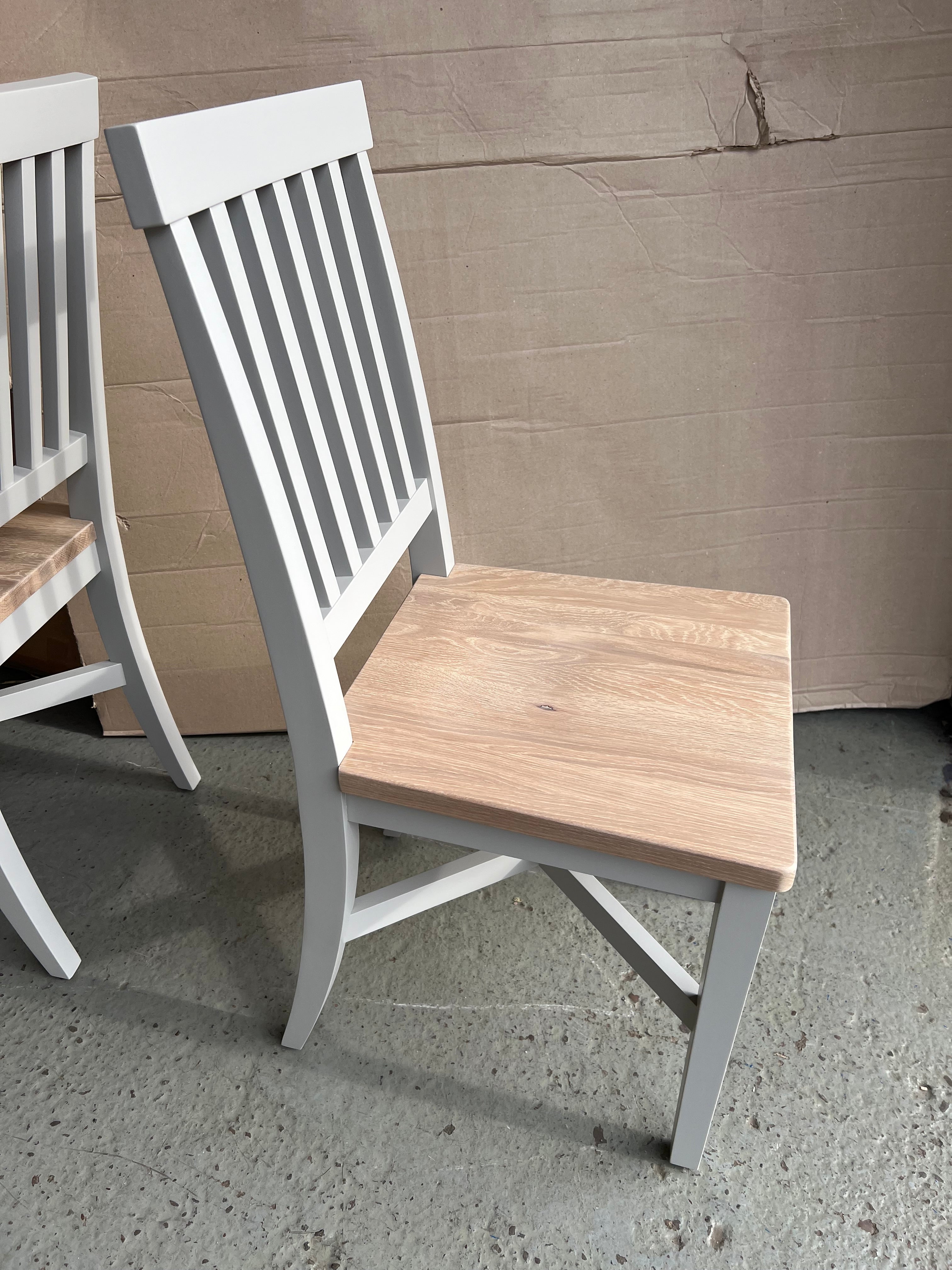 Set of 2 CHESTER DOVE GREY
Wooden Seat Dining Chair Quality Furniture Clearance Ltd