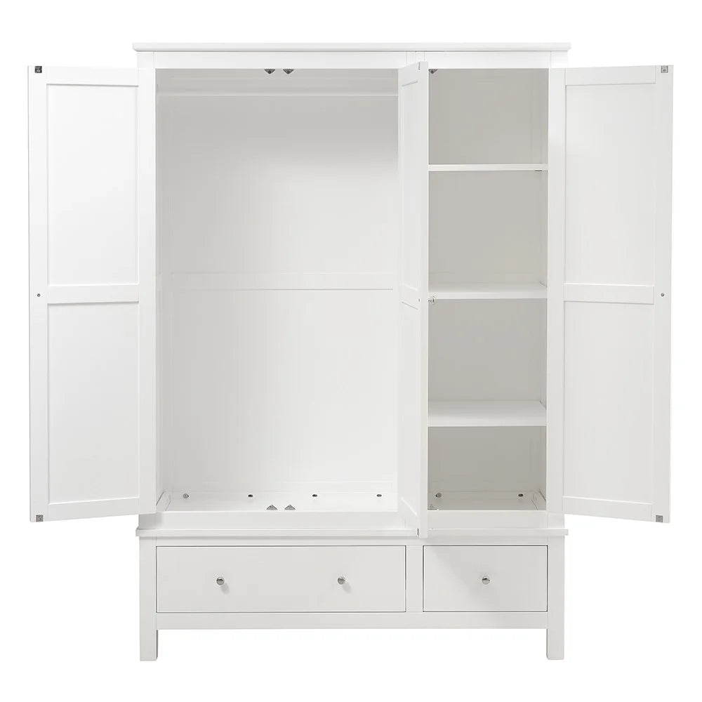 SIMPLY COTSWOLD PURE WHITE Triple Wardrobe Quality Furniture Clearance Ltd