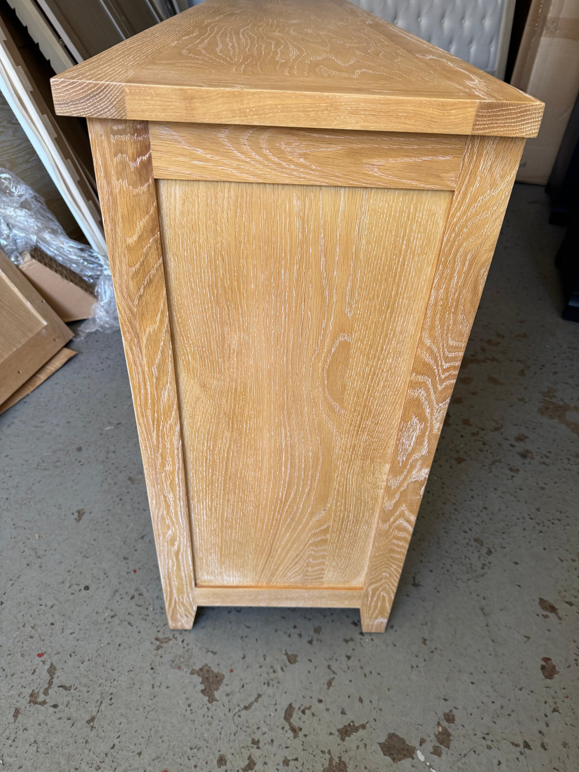 Inglesham Whitewash Oak Extra Large Sideboard Quality Furniture Clearance Ltd