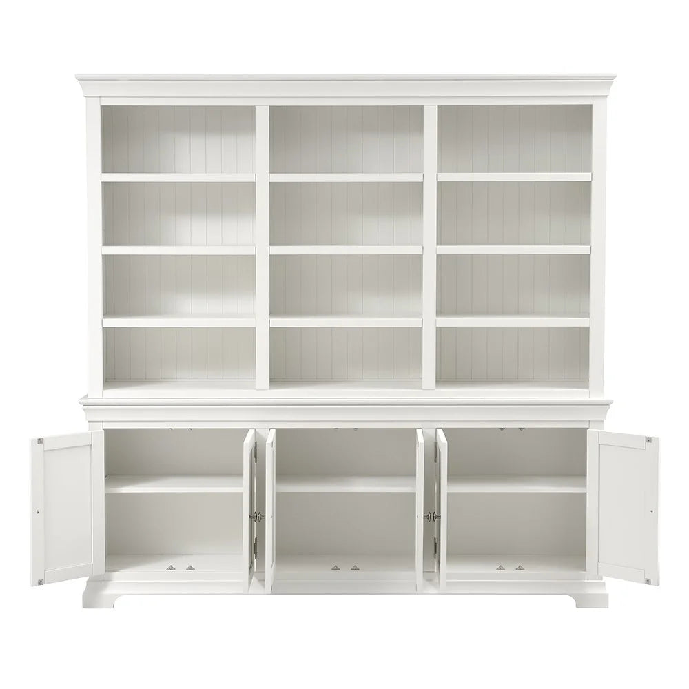 Chantilly Warm White Grand Bookcase Quality Furniture Clearance Ltd