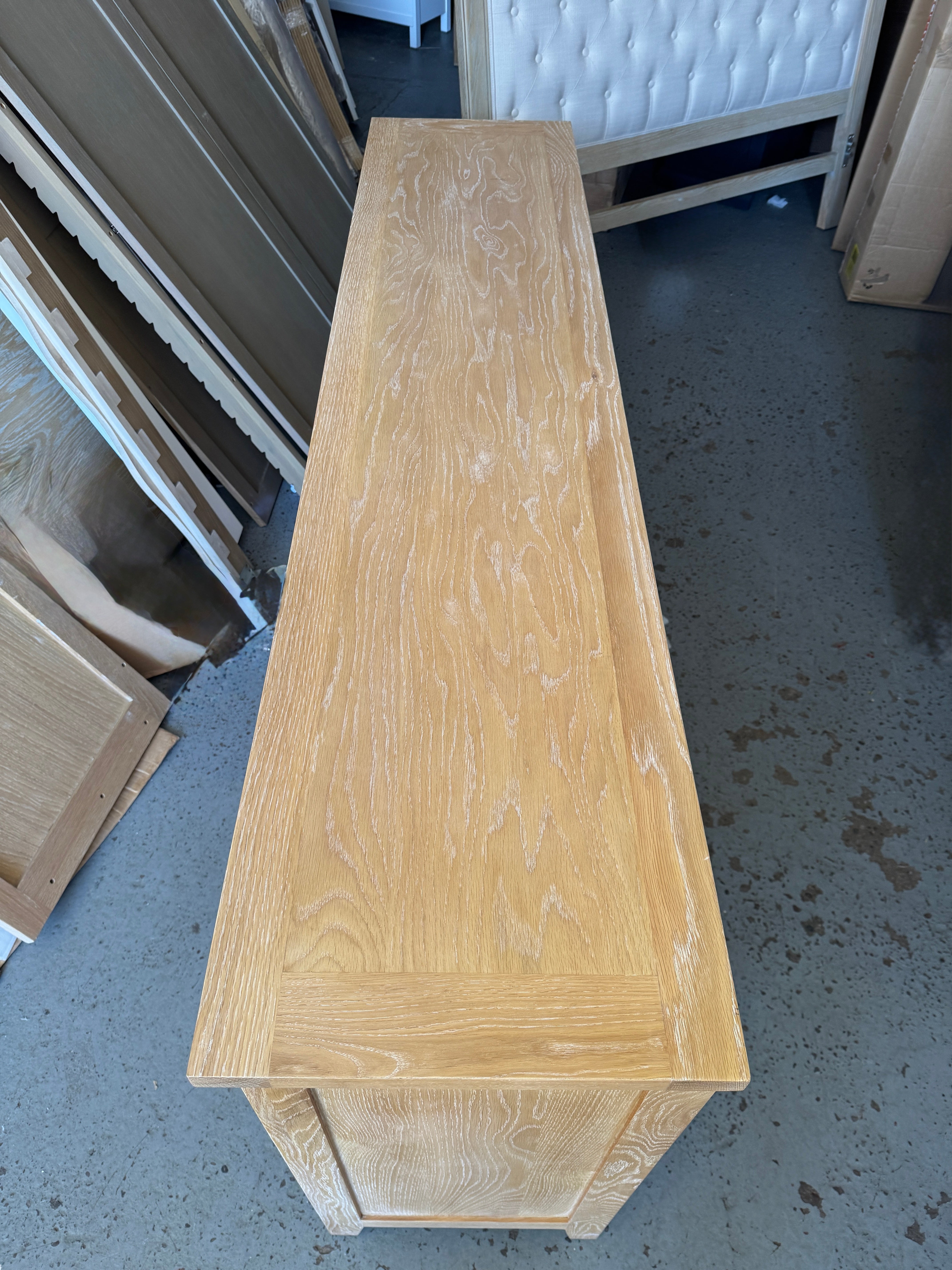 Inglesham Whitewash Oak Extra Large Sideboard Quality Furniture Clearance Ltd