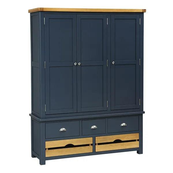 WESTCOTE INKY BLUE Triple Larder Quality Furniture Clearance Ltd