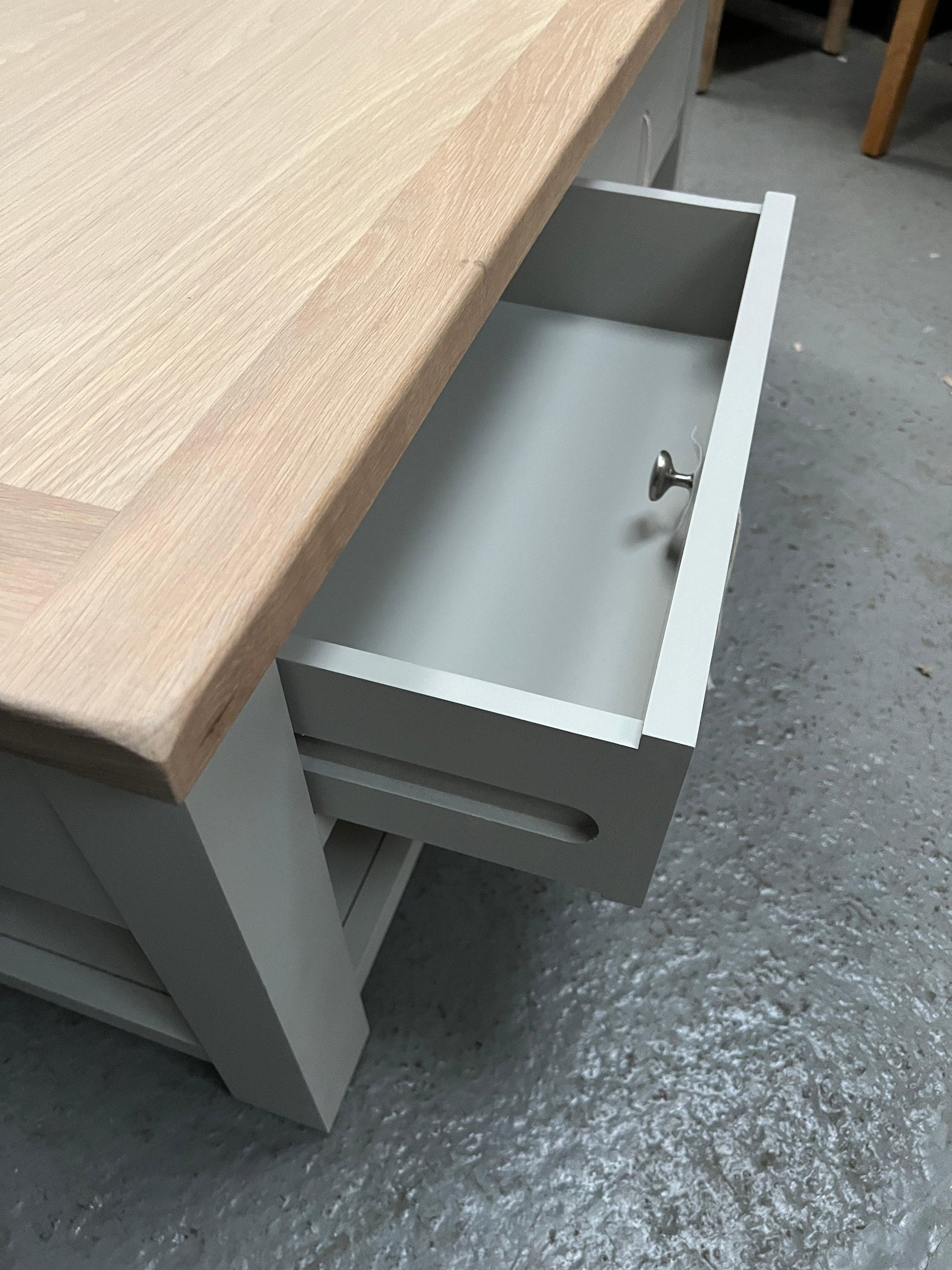 Dove Grey Coffee Table with Drawers furniture delivered 