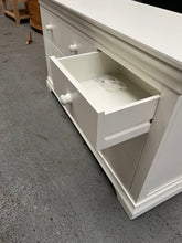 Load image into Gallery viewer, Chantilly Warm White 3 over 4 Drawer Chest furniture delivered
