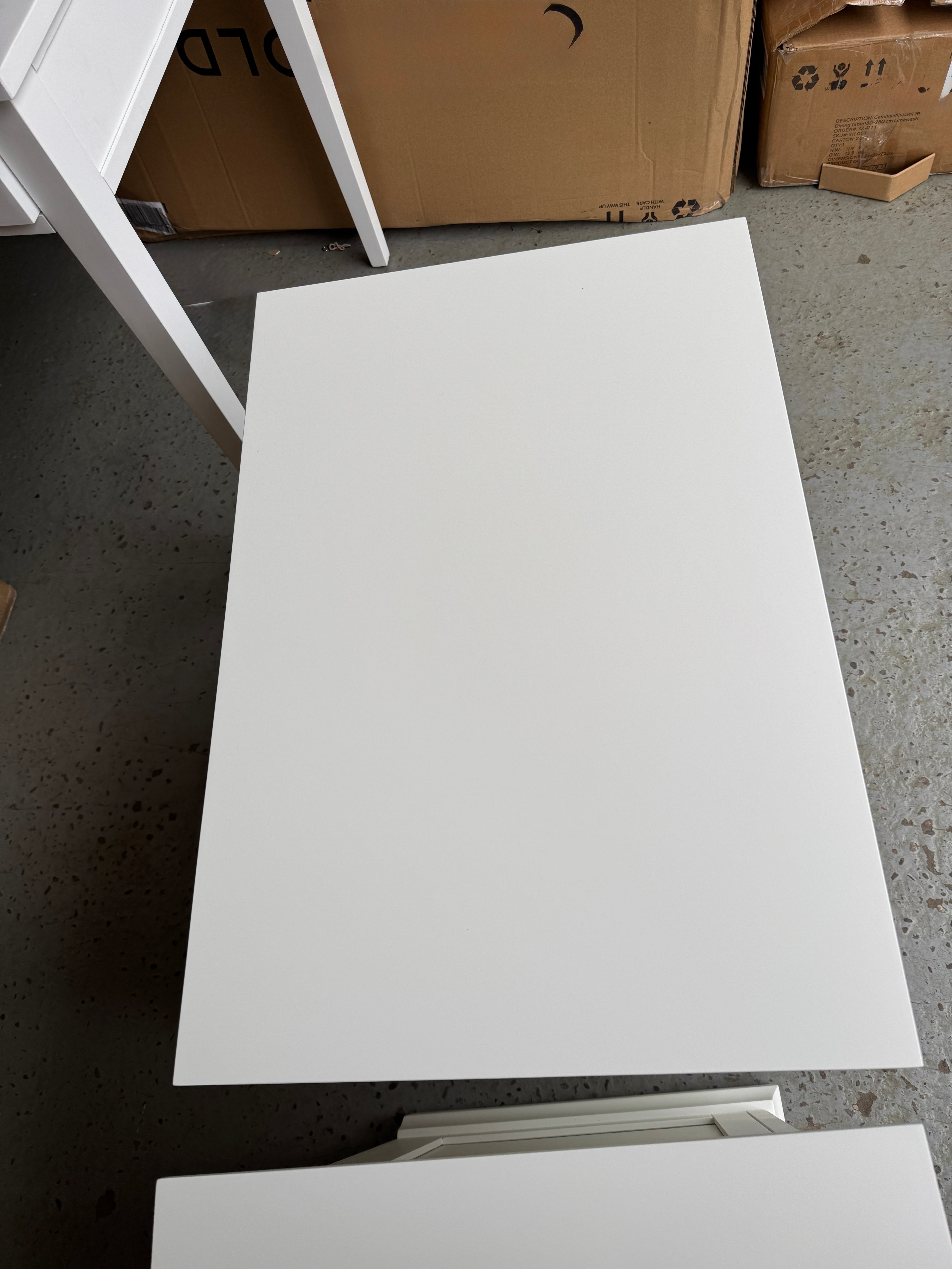 Set of 2 Chantilly warm white Jumbo Bedsides furniture delivered