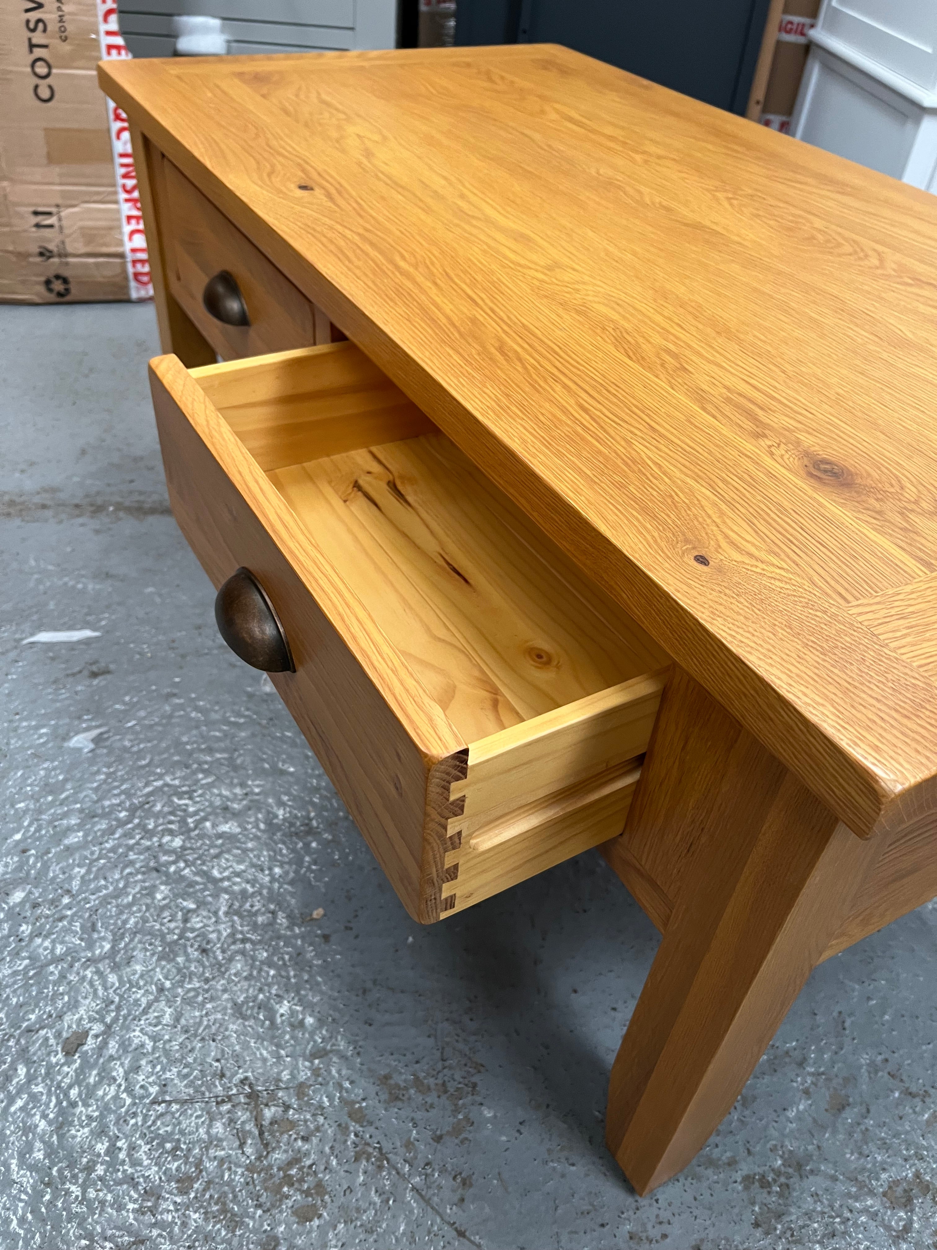 Oakland Rustic Oak Coffee Table with Drawers furniture delivered
