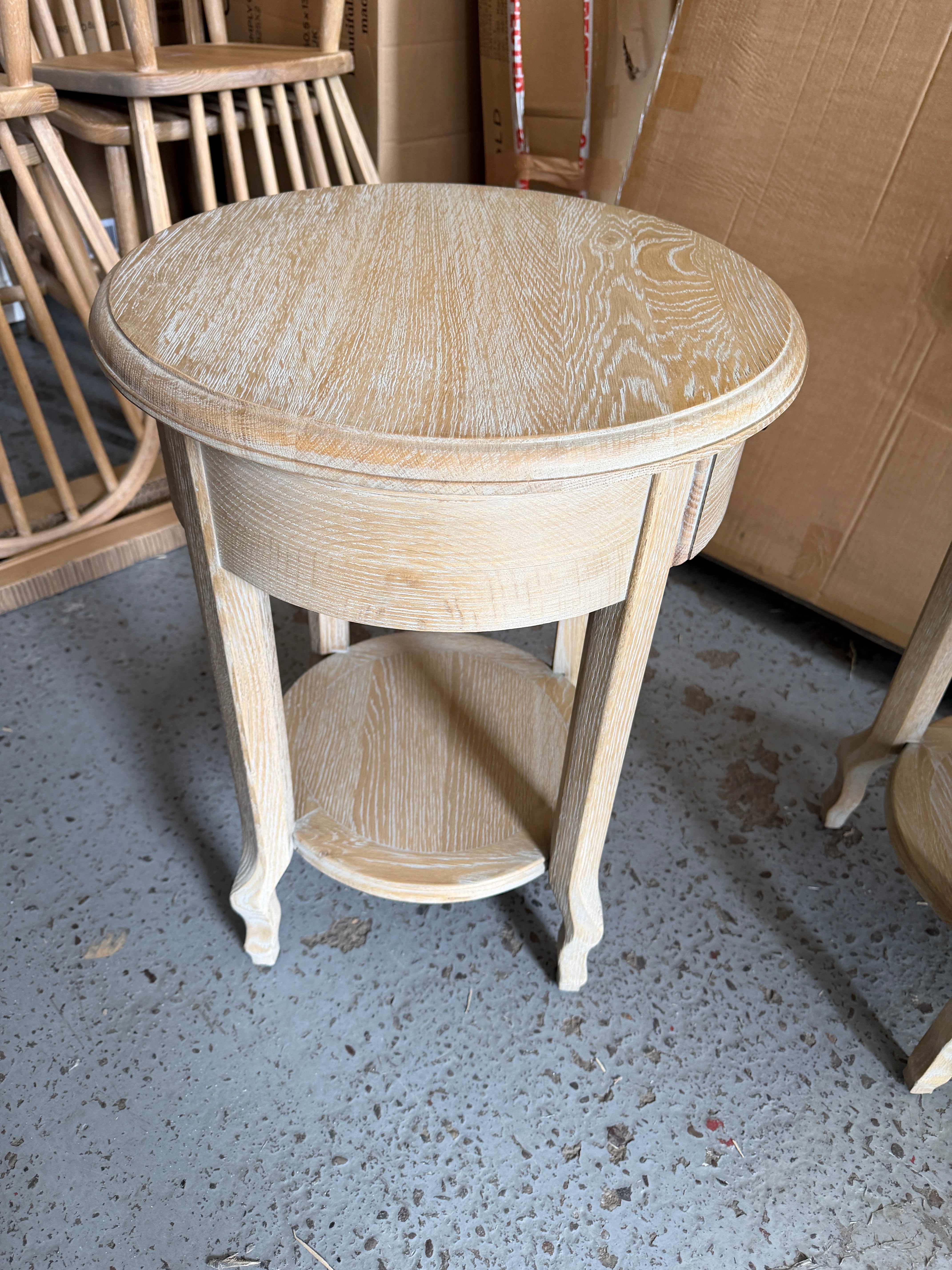 CAMILLE LIMEWASH OAK
1 Drawer Bedside Table (set of 2) Quality Furniture Clearance Ltd
