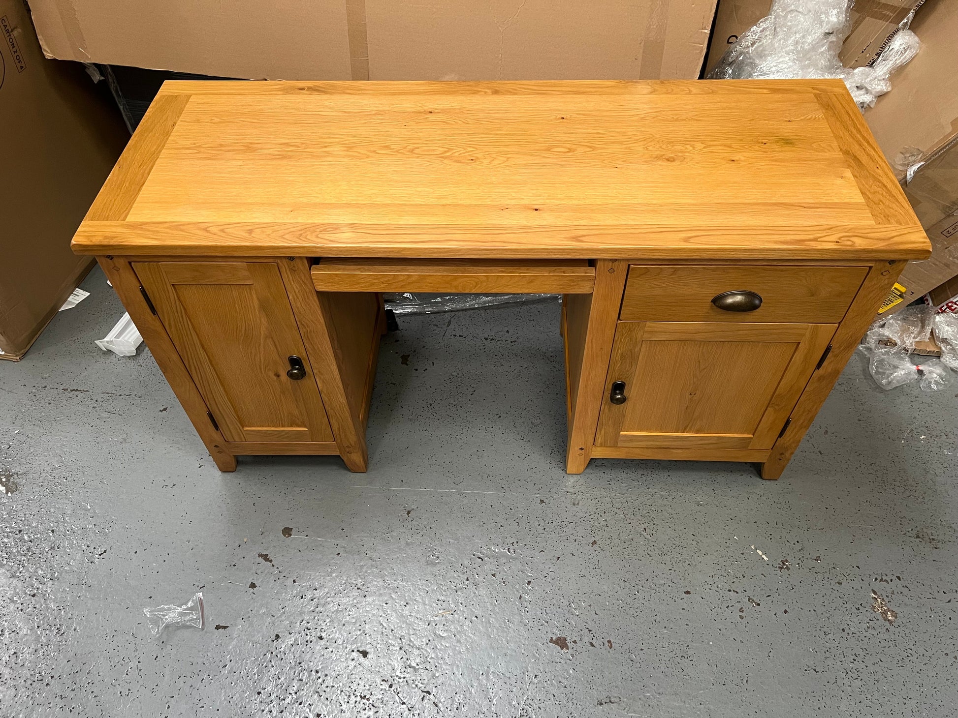 OAKLAND RUSTIC OAK Computer Desk Quality Furniture Clearance Ltd