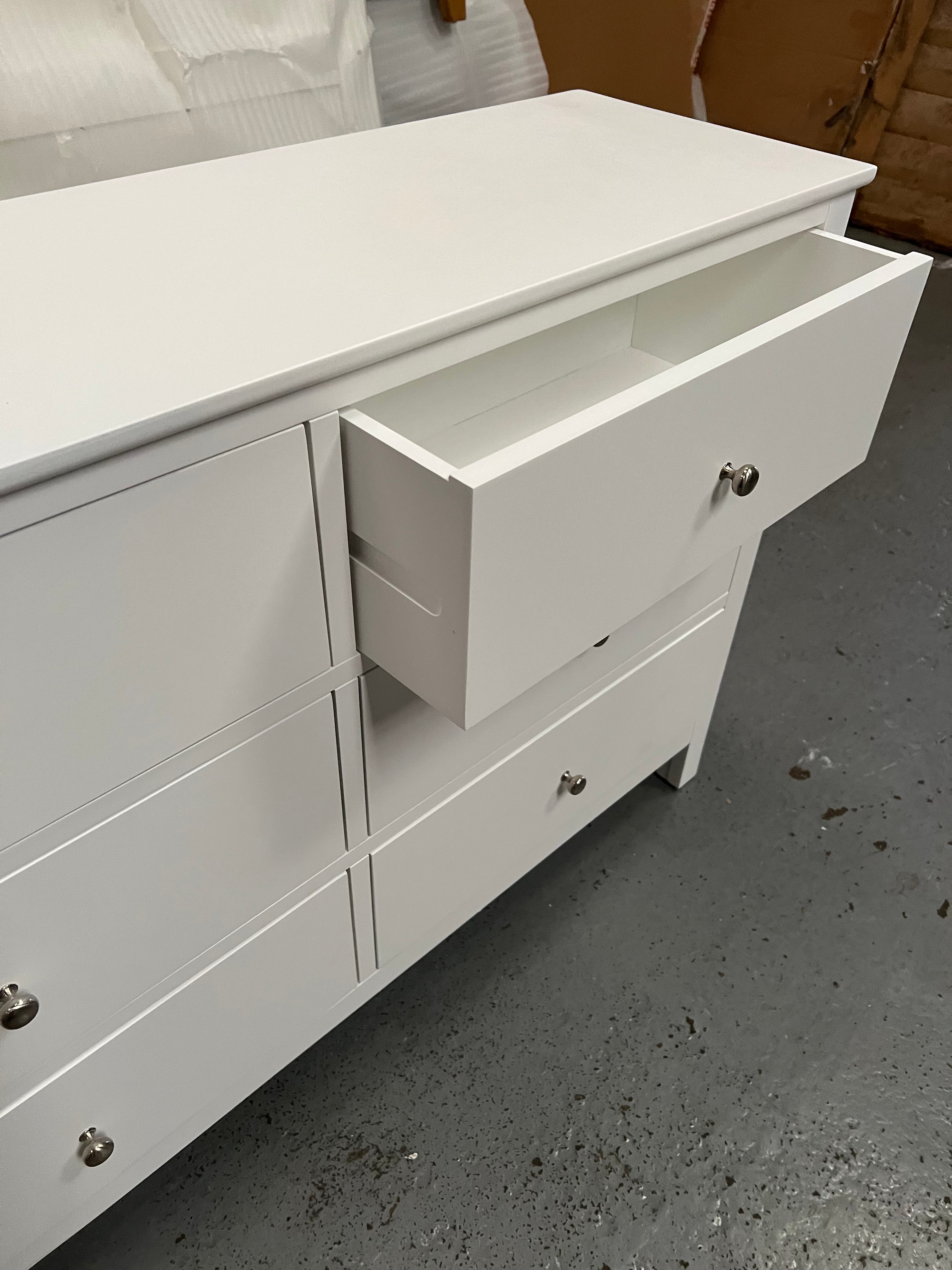 SIMPLY COTSWOLD DOVE GREY 6 Drawer Chest Quality Furniture Clearance Ltd