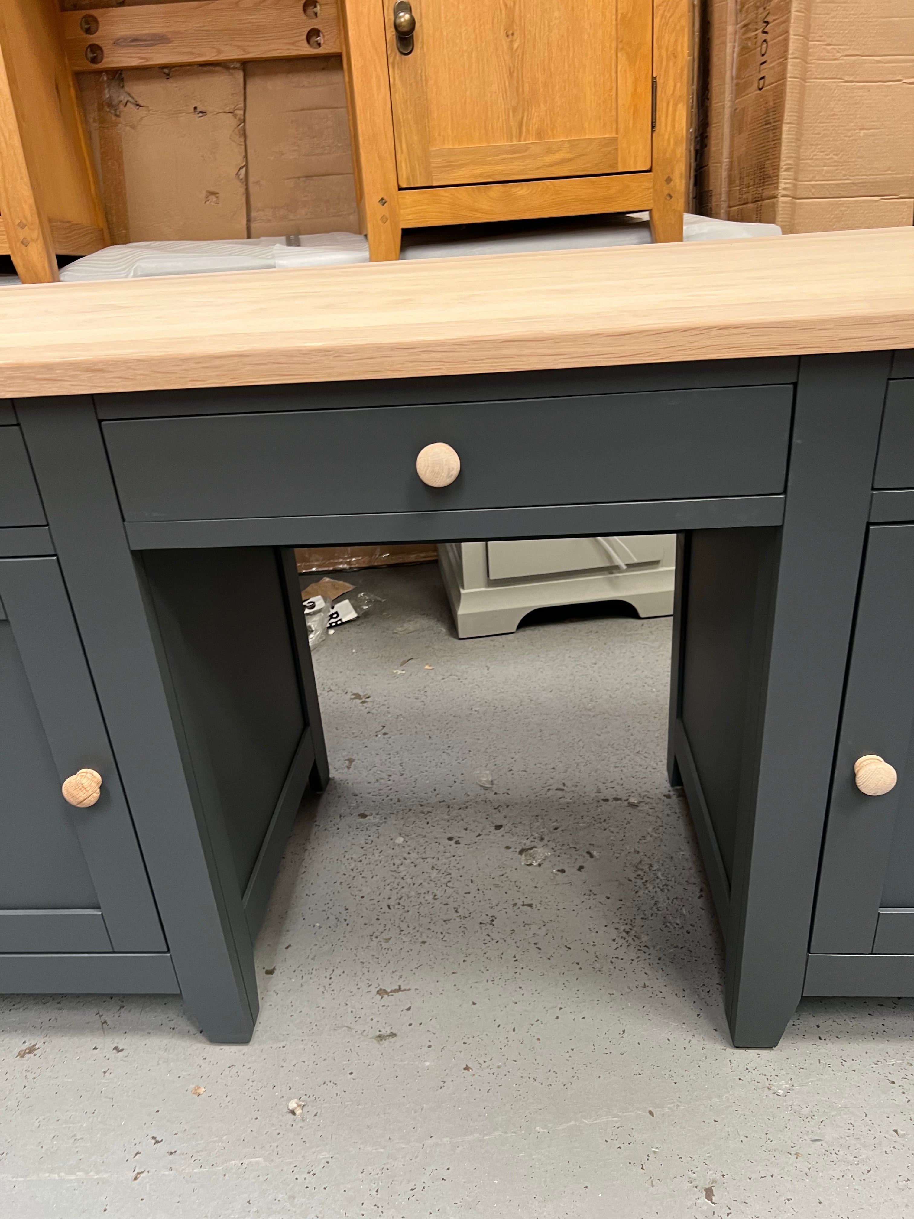 Chester Charcoal Double Pedestal Desk furniture delivered