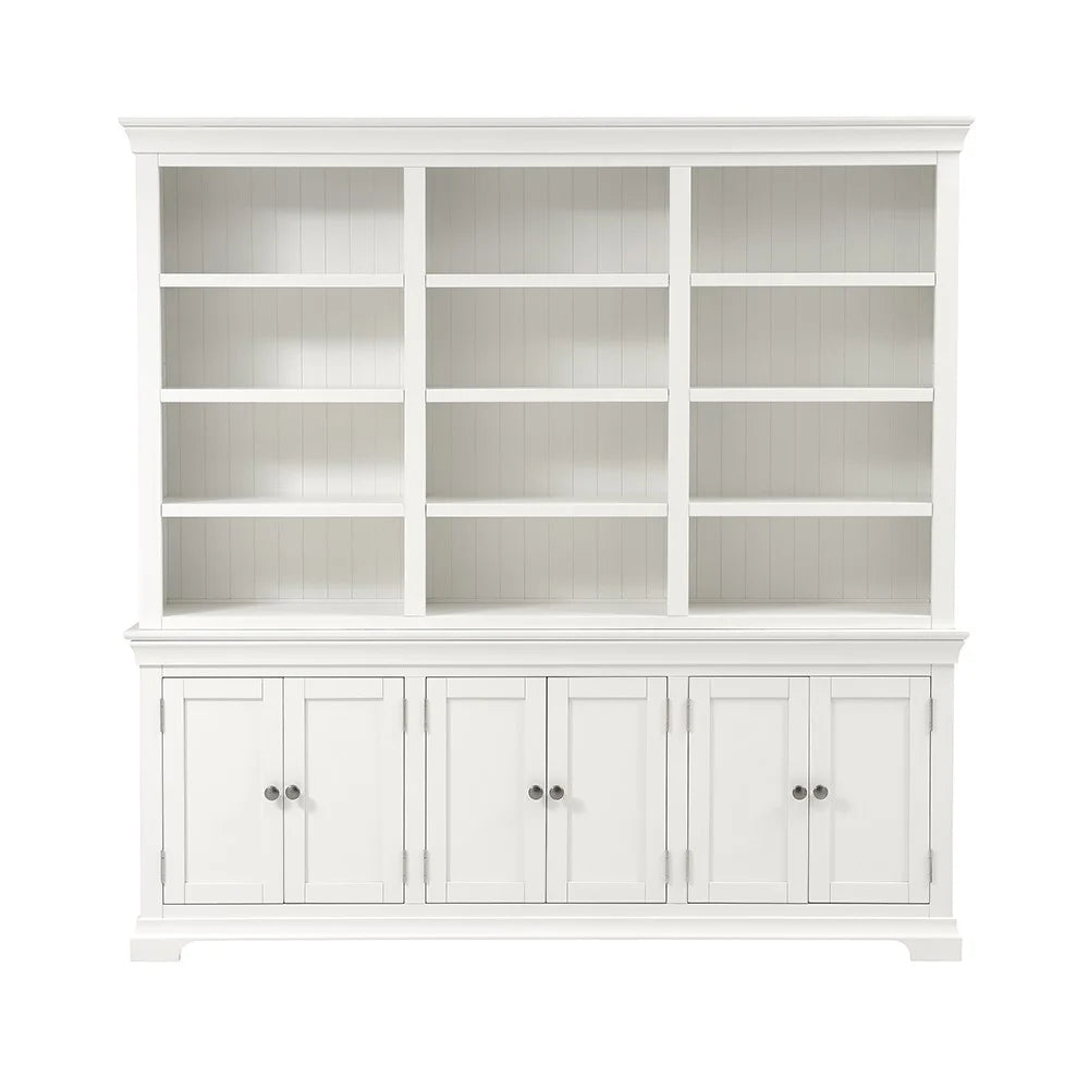 Chantilly Warm White Grand Bookcase Quality Furniture Clearance Ltd