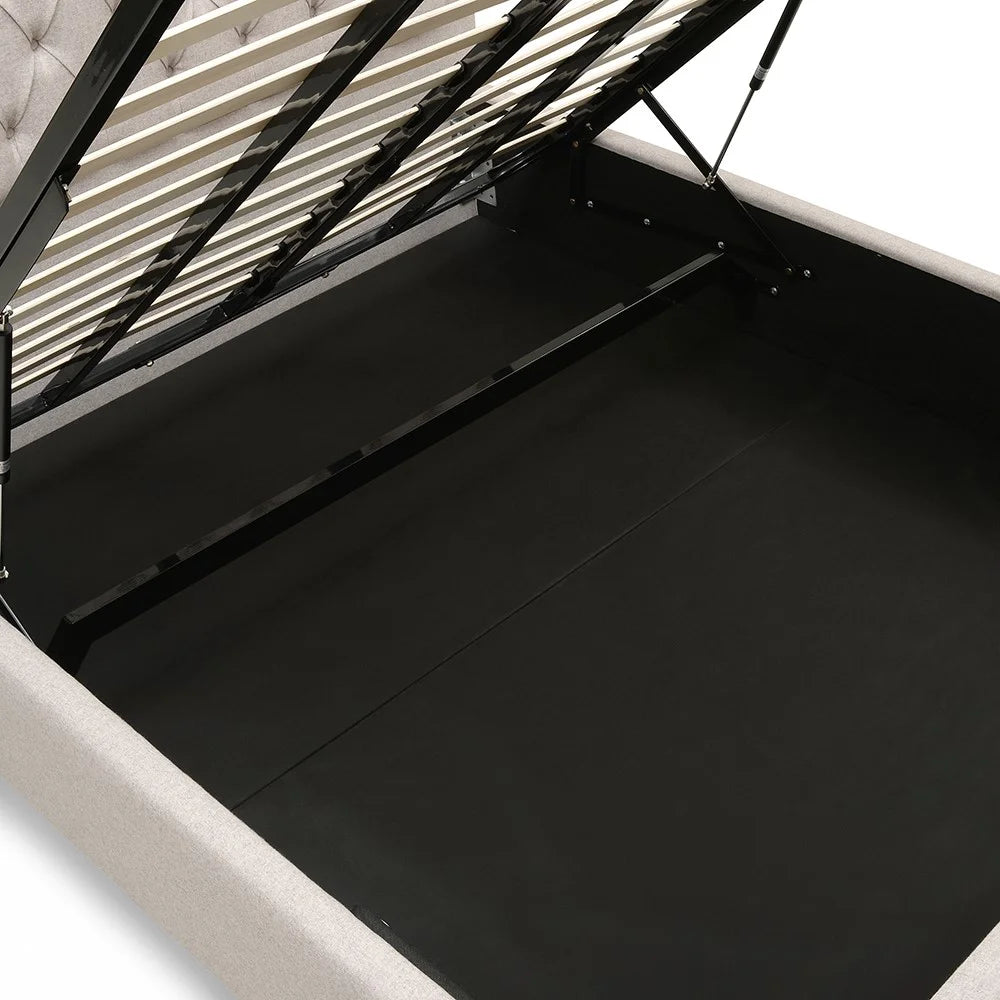 EVESHAM
Natural Tweed King Size Ottoman Bed Quality Furniture Clearance Ltd