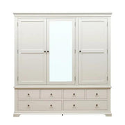 Chantilly Warm White Grand Triple Wardrobe. furniture delivered