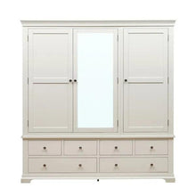Load image into Gallery viewer, Chantilly Warm White Grand Triple Wardrobe. furniture delivered
