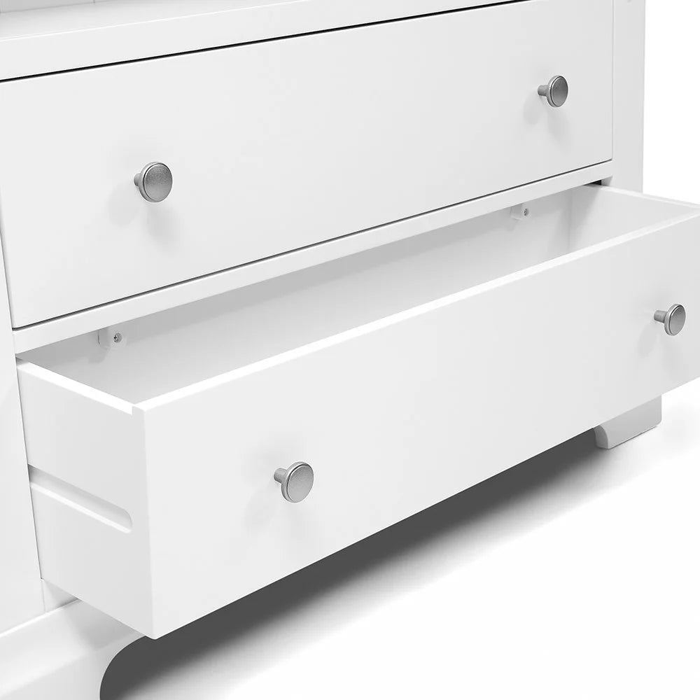 Chantilly Warm White Large Bookcase. furniture delivered