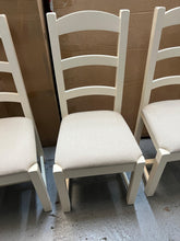 Load image into Gallery viewer, 4 x SUSSEX COTSWOLD CREAM
Ladderback Chair Linen Seat Pad Quality Furniture Clearance Ltd
