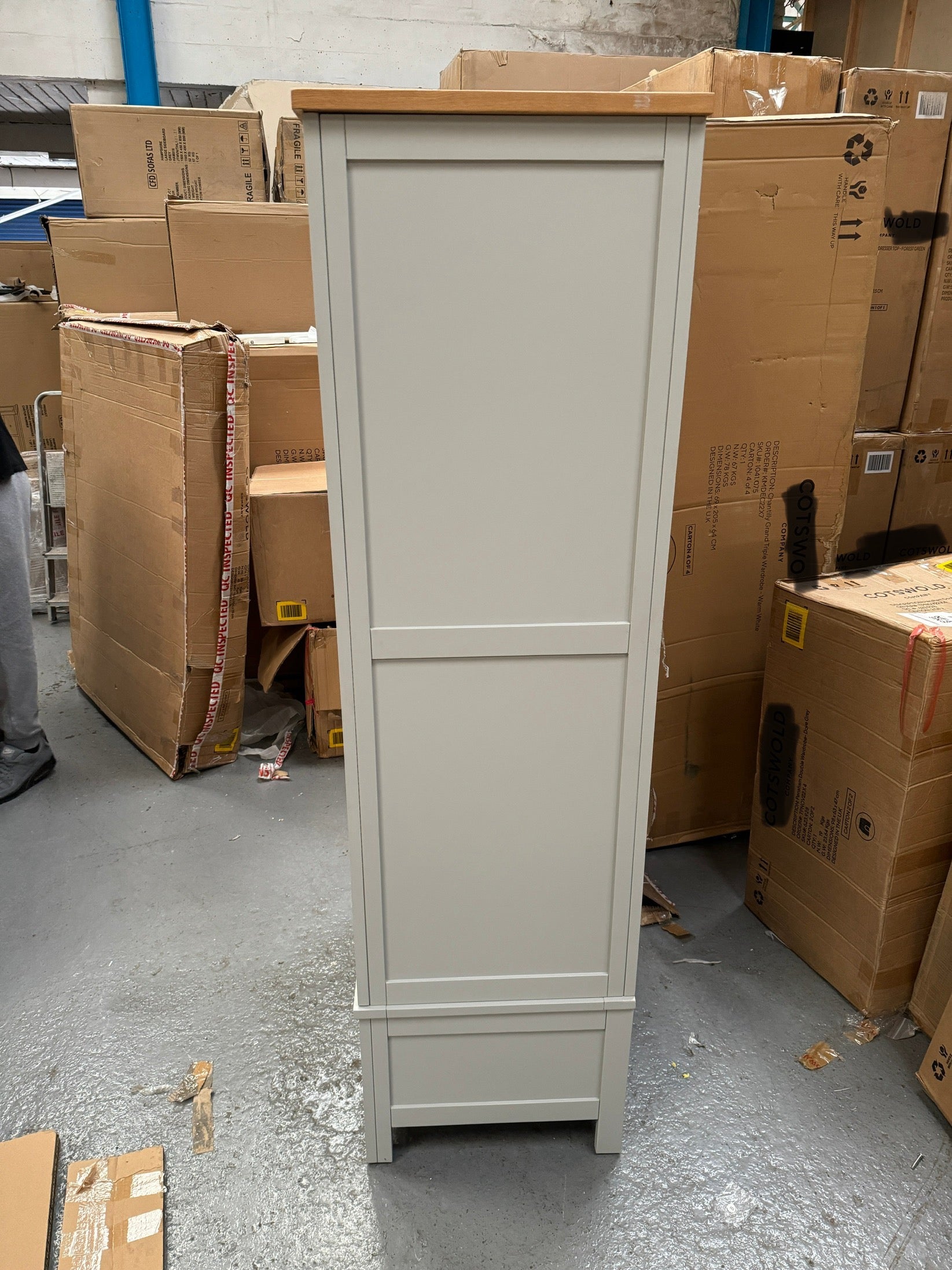 SIMPLY COTSWOLD PEBBLE GREY Double Wardrobe Quality Furniture Clearance Ltd