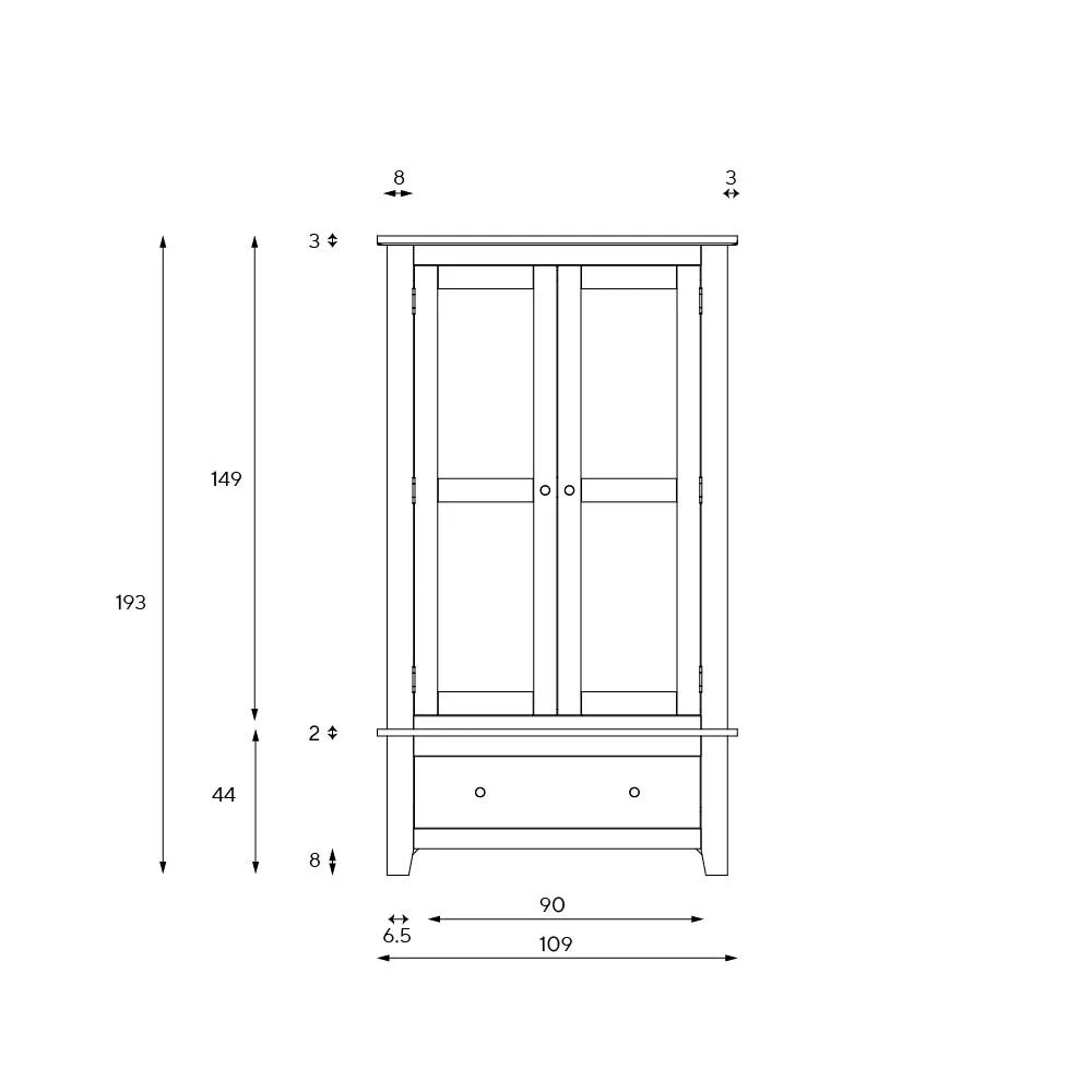 Chester Pure White Double Wardrobe furniture delivered