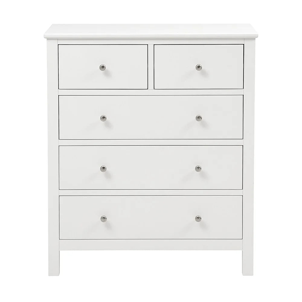 SIMPLY COTSWOLD PURE WHITE
5 Drawer Chest Quality Furniture Clearance Ltd