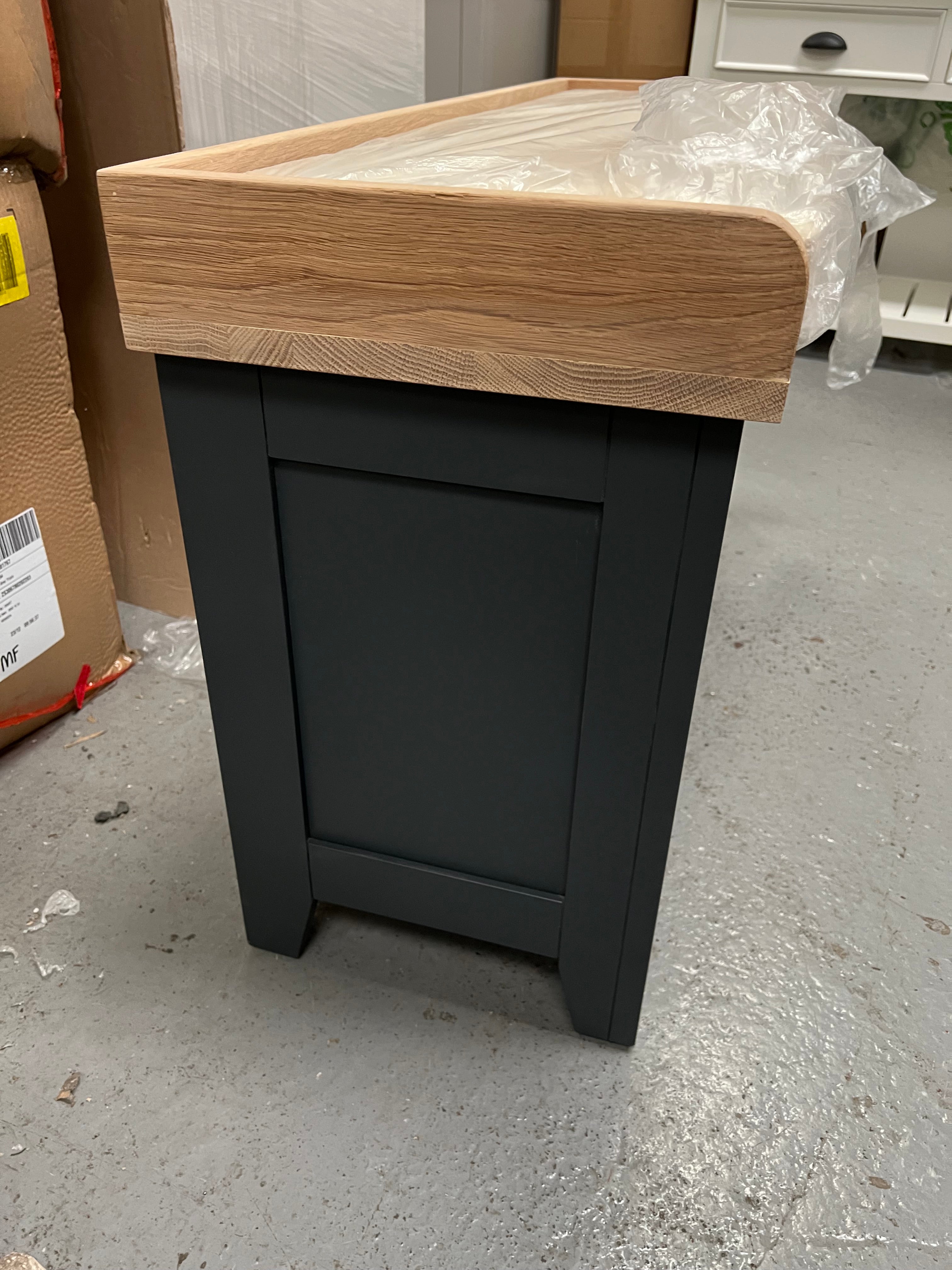 Chester Charcoal Open Shoe Storage Bench furniture delivered