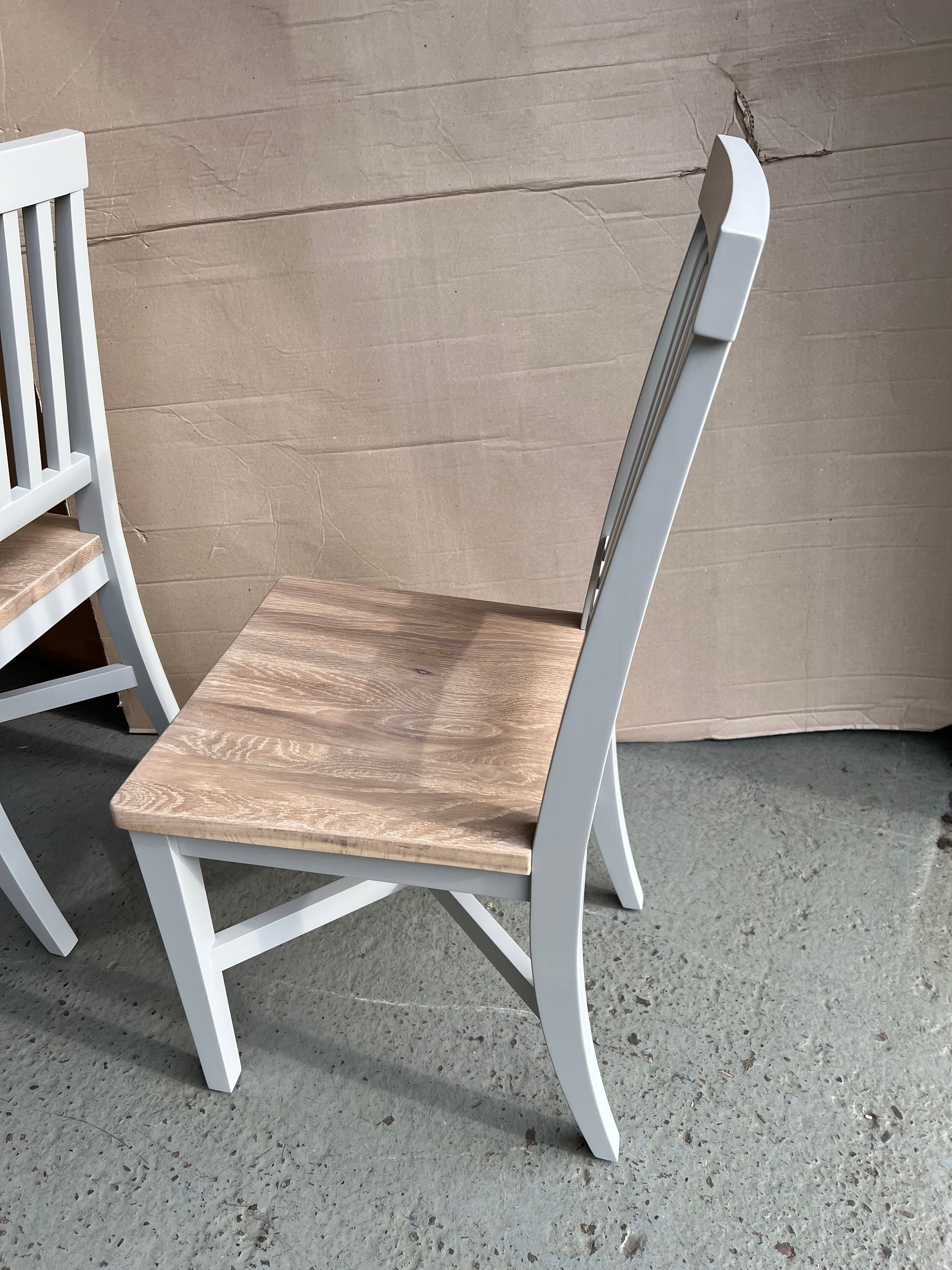 Set of 2 CHESTER DOVE GREY
Wooden Seat Dining Chair Quality Furniture Clearance Ltd