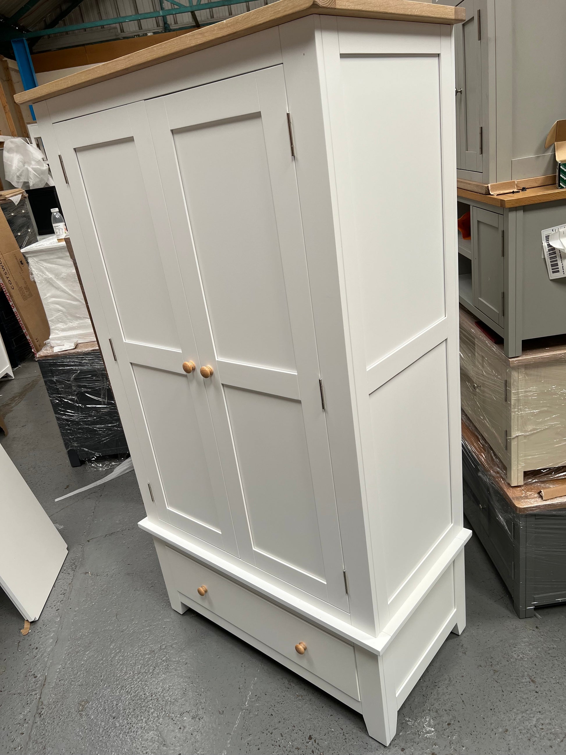 Chester Pure White Double Wardrobe furniture delivered