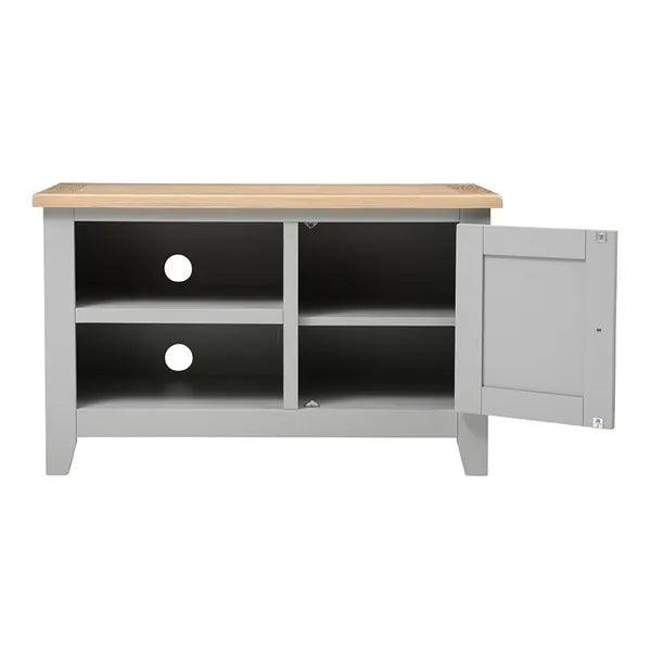 CHESTER DOVE GREY Small TV Stand up to 43" Quality Furniture Clearance Ltd